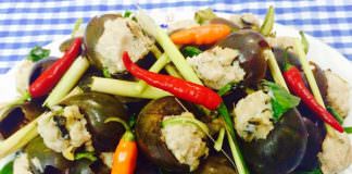 Cuối tuần chiêu đãi cả nhà món ốc nhồi thịt hấp sả ngon tuyệt