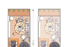 Căn hộ 58m2 trẻ trung, sang trọng với điểm nhấn màu cam