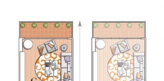 Căn hộ 58m2 trẻ trung, sang trọng với điểm nhấn màu cam