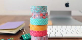 Trang trí bằng băng dính màu, ai cũng có thể làm!