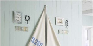 Phòng bé mát lành với tường trang trí theo phong cách biển 3