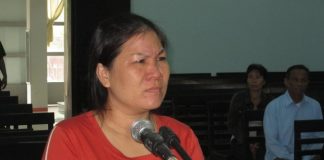 Bị cáo Thới Thị Ngọc Linh trước vành móng ngựa