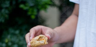 Đậu phụ chiên nhồi rau củ - món