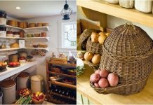 Những nơi lưu trữ độc đáo cho rau của quả trong nhà