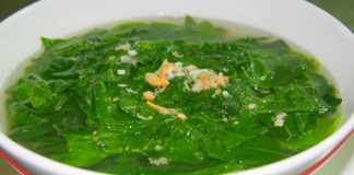 Canh rau ngót tôm khô