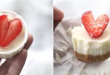 Cupcake phô mai dâu tây không cần dùng lò nướng Cupcake phô mai dâu tây không cần dùng lò nướng