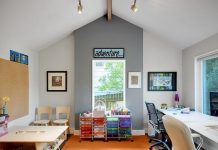 Kết hợp ăn ý giữa không gian làm việc và phòng chơi của trẻ