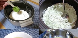 Dùng nồi cơm điện làm bánh bông lan trà xanh vừa dễ vừa ngon