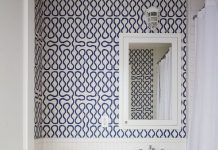 10 ý tưởng sử dụng giấy dán tường cho phòng tắm