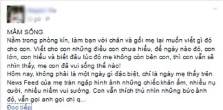 Rơi nước mắt với tâm sự mẹ ung thư gửi con qua Facebook