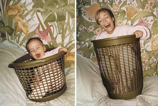 Không nhịn được cười với những 10 bức ảnh “nhái lại” tuổi thơ