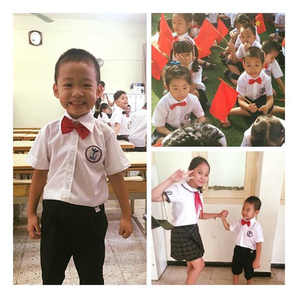 Ngắm các nhóc tì nhà sao Việt diện đồng phục ngày tựu trường
