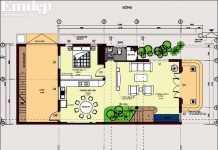 Xây biệt thự 3 tầng xanh nổi nhất phố