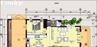 Xây biệt thự 3 tầng xanh nổi nhất phố