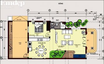 Xây biệt thự 3 tầng xanh nổi nhất phố