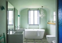 4 sắc màu mang đến mùa xuân cho phòng tắm của bạn