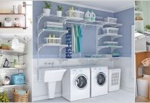 Tạo không gian lưu trữ phong cách cho phòng giặt là