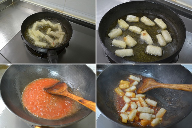Bánh đúc sốt chua ngọt – từ món ăn vặt đến bữa chính cho gia đình