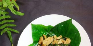 Mềm ngon thơm nức gà rang lá lốt