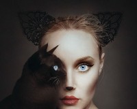 Nghệ thuật: Sự kết hợp “độc lạ” giữa mắt người và động vật