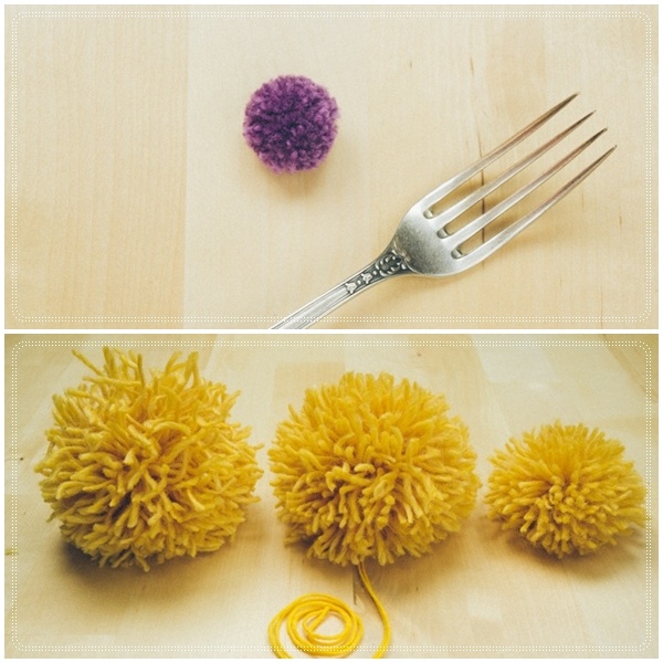 Các cách đơn giản để làm quả bông bằng len