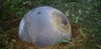 Hình ảnh vật thể lạ hình cầu (Ảnh do người dân cung cấp).