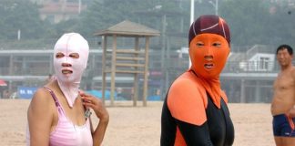 Facekini - trào lưu làm đẹp siêu dị tại Trung Quốc