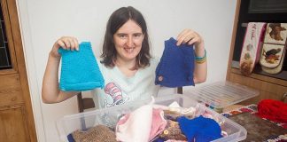 cô gái đan áo cho gà 1