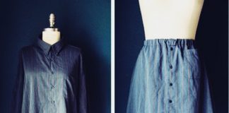 Chân váy điệu đà làm từ áo sơ mi nam