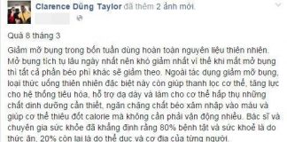 Cách giảm mỡ bụng trong 1 tháng của chồng ca sĩ Thu Phương