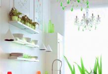 Mang thiên nhiên vào phòng bếp bằng sắc xanh cây lá