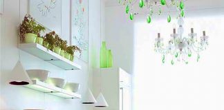 Mang thiên nhiên vào phòng bếp bằng sắc xanh cây lá