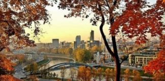 Những rừng lá đỏ, những con đường lá vàng được trải rộng mênh mông trong nắng thu dịu vợi