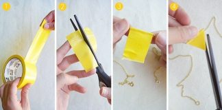 Làm vòng đeo cổ bằng băng dính màu siêu đơn giản