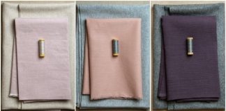 Độc đáo với khăn vải khâu viền màu nổi bật