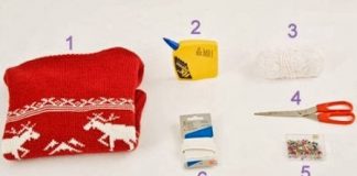 Tự tạo chân váy đỏ điệu đà cho Giáng sinh từ áo len - 1