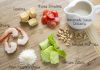 shrimp caesar salad with ingredients