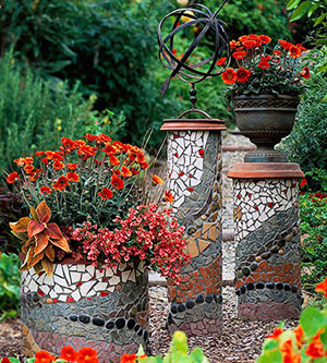 Mang vẻ đẹp mosaic vào vườn nhà