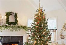 trang trí phòng khách giáng sinh