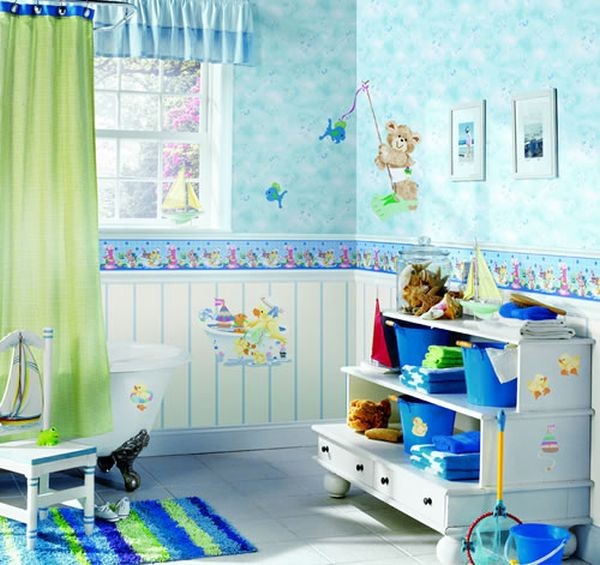 Trang trí phòng tắm đầy màu sắc vui nhộn cho bé 11