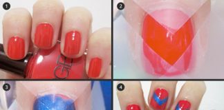 Nghệ thuật vẽ móng họa tiết hình chữ V - 1