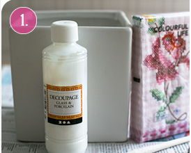 Trang trí lọ hoa bằng khăn giấy màu dễ thương - 1