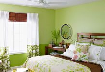 Trang trí phòng ngủ dịu mát, thư thái với gam màu xanh lá cây Trang trí phòng ngủ dịu mát, thư thái với gam màu xanh lá cây 1