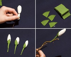 Làm hoa mộc lan giấy đẹp như hoa thật 6