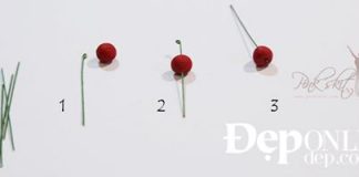 Cách làm holly từ gumpaste trang trí phòng khách Giáng sinh - 1