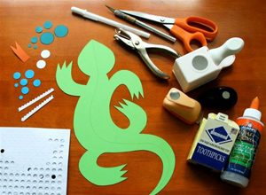 Hướng dẫn làm chú thằn lằn 3D - 1