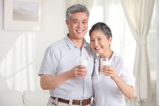 Royalty-free Image: Senior couple with fresh milk