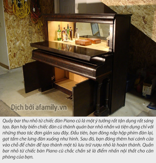 Tận dụng đàn Piano cũ thành đồ dùng tiện dụng 9