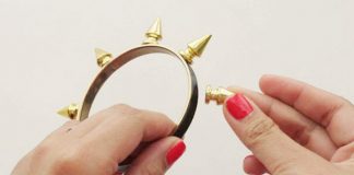 Làm vòng tay đinh tán sắc màu cá tính