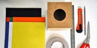 Cách làm hộp đựng giấy ăn hình khối rubik bày Tết - 1